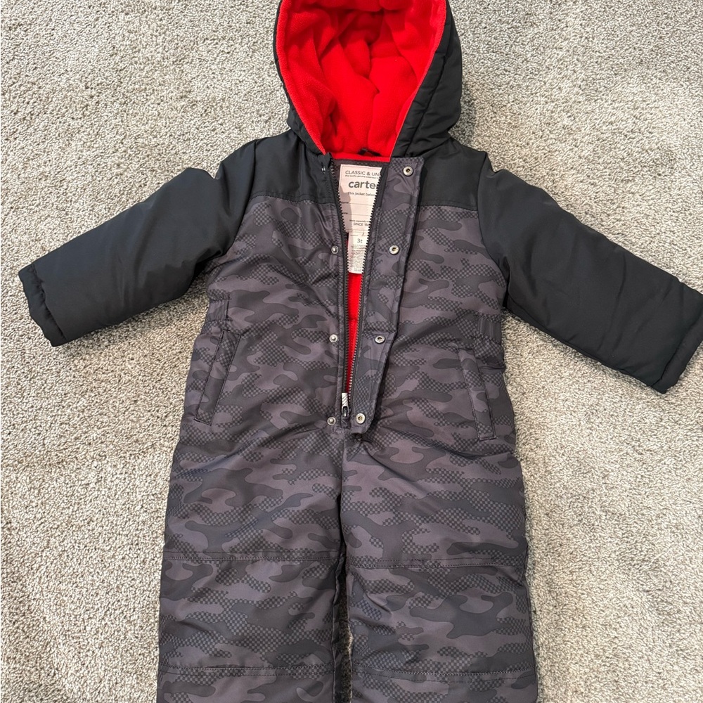 Carter's Black and Red Kids Snowsuit